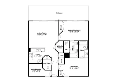 a floor plan of a house at Shores of Panama #1823 in Panama City Beach