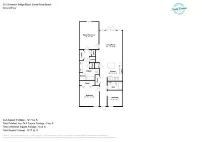 a floor plan of a house at Happy Days - Seagrove Highlands in Santa Rosa Beach