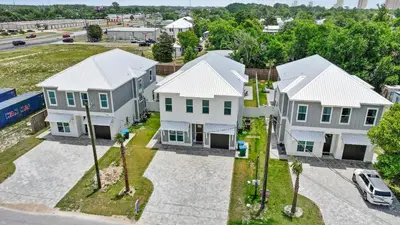 an aerial view of a house at Pet Friendly Beach House - Totally Beachin by Panhandle Getaways in Panama City Beach