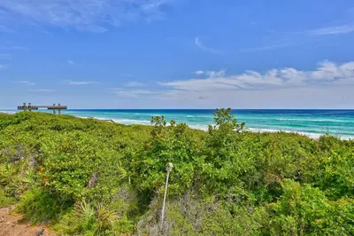 a view of the ocean from a sandy beach at Turtle Beach - 55 Nature Way #100 in Santa Rosa Beach