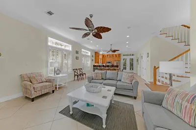a living room with a couch and a table at Memory Maker II - Modern Home with 4Bedrooms and 3 and a half baths in Seagrove Beach along 30a in Santa Rosa Beach