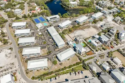 an overhead view of a city with buildings at Beachside Villas #312 in Santa Rosa Beach