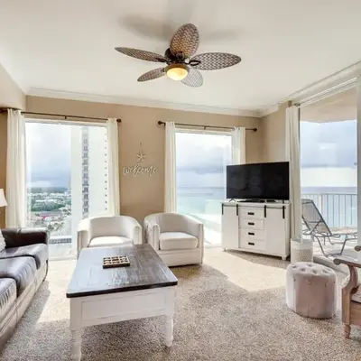 Panama City Beach Condo Balcony with Ocean Views!
