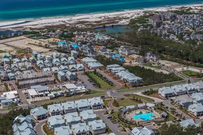 an aerial view of a resort near the beach at Town of Prominence 67C - Pour Beach Life in Inlet Beach