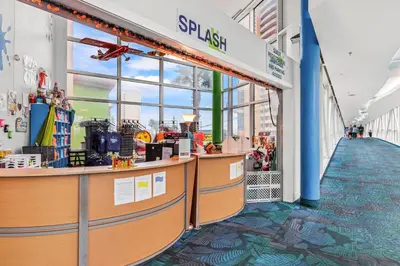 a view of a store front with a tile floor at Splash Resort Beachfront in Panama City Beach