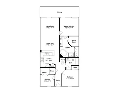 a floor plan of a house at Majestic Beach Towers I #1503 in Panama City Beach