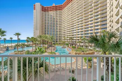 a view of the resort from the balcony at Shores Of Panama #0323 in Panama City Beach