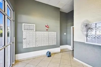 a room with a wall with white panels on it at Long Beach Resort 302 Tower 2 By Book That Condo in Panama City Beach