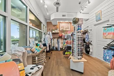 a clothing store with a lot of clothes on display at Grand Panama #1-1207 in Panama City Beach