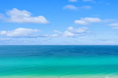 a view of the ocean from the beach at Grand Panama #1-2201 in Panama City Beach