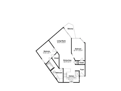 a floor plan of a house at Sunbird Beach Resort 1207 West in Panama City Beach