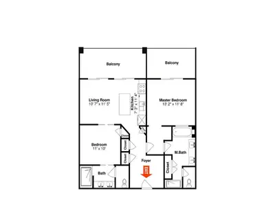a floor plan of a house at The Pointe on 30A #334 in Rosemary Beach