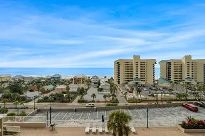 a view of a city with tall buildings at Laketown Wharf #0702 in Panama City Beach
