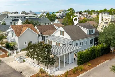 an image of a house with a arrow pointing to it at Bungalow 8 in Watersound Beach