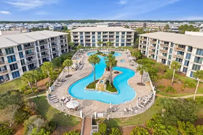an aerial view of a pool at a resort at HP 23W Calypso Crossing by 30A Escapes in Rosemary Beach