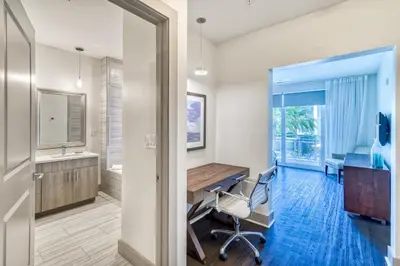 an office with a desk and a chair at The Pointe Unit 121 by 30A Escapes in Rosemary Beach