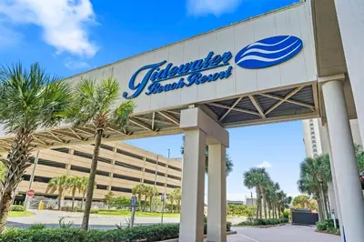 a sign for a hyundai dealership in front of a building at Ocean Front Condo 29th Floor - Must be 25 to Book in Panama City Beach