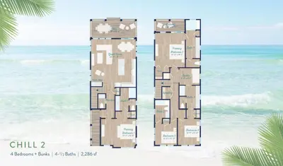 a rendering of aominium building on the beach at Margaritaville Beach Cottage Resort Panama City Beach in Panama City Beach