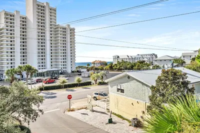 a view of a street with tall buildings at Cassine Way 301 – 30A Blue Sky Breeze in Santa Rosa Beach