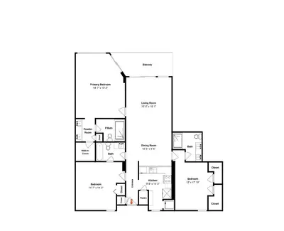 a floor plan of a house at Edgewater Tower Ii 403 in Panama City Beach