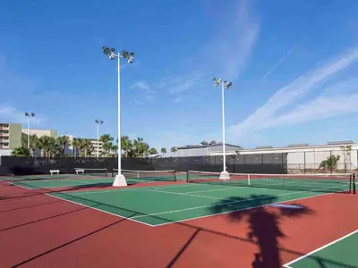 a tennis court with two tennis courts at Pinnacle Port a-702 in Panama City Beach