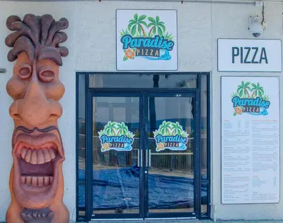a building with a door with a face on it at Edgewater Villa 0903 'Heron Landing' in Panama City Beach