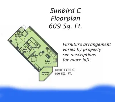 a floor plan of the proposed apartment complex at Sunbird 1104E 'Flamingo Palms' in Panama City Beach