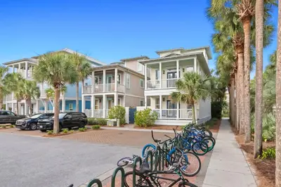 a row of bikes parked in front of a house at 17 Trigger Trail West in Panama City