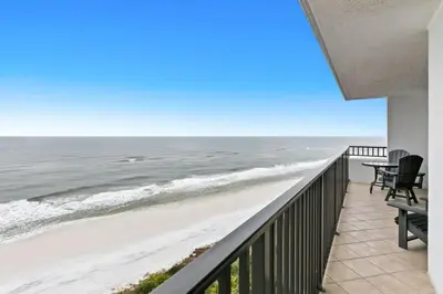 a balcony with a view of the ocean at One Seagrove Place 0906 in Santa Rosa Beach