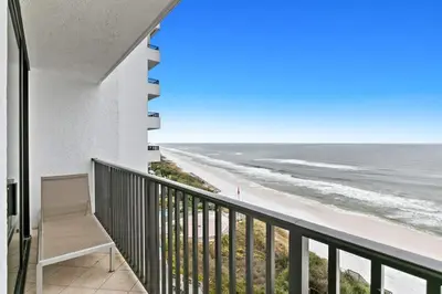 a balcony with a view of the beach at One Seagrove Place 0906 in Santa Rosa Beach