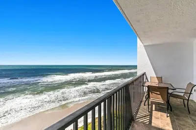 a balcony with a view of the ocean at One Seagrove Place 1103 in Santa Rosa Beach
