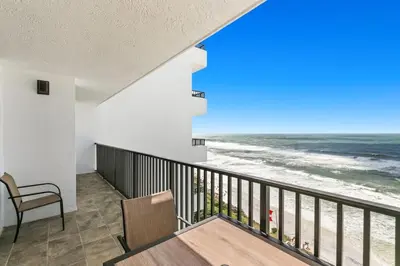 a balcony with a view of the ocean at One Seagrove Place 1103 in Santa Rosa Beach