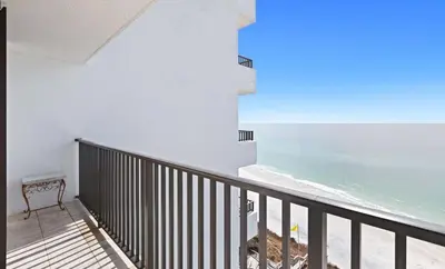 a balcony with a view of the ocean at One Seagrove Place 1203 in Santa Rosa Beach