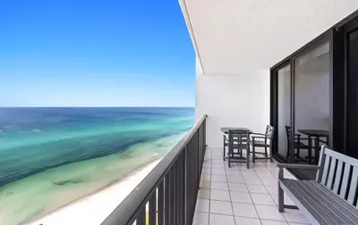a balcony with a view of the ocean at One Seagrove Place 1507 in Santa Rosa Beach