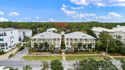 an aerial view of a large building at SunDune on 30A in Santa Rosa Beach
