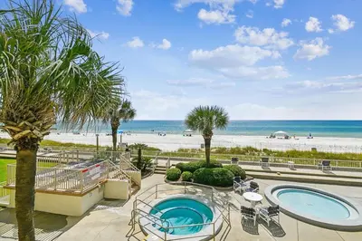 a resort with a swimming pool and a beach at #17 Latitude 29 in Panama City Beach