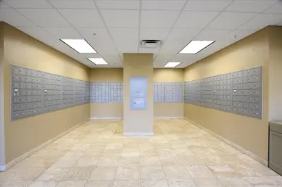 a large room with a row of lockers at 804-Tidewater in Panama City Beach