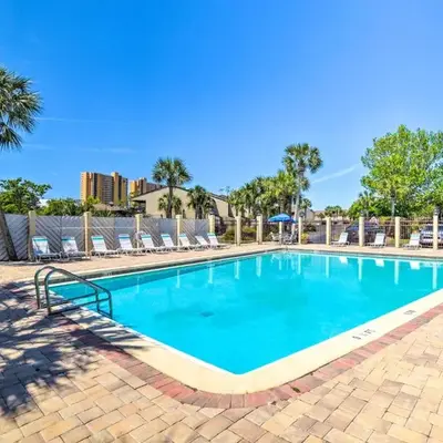 Breezy PCB Retreat with Balcony - Walk to Beach!
