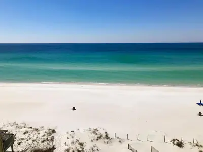 a view of a beach with the ocean at Pelican Walk 601 in Panama City Beach
