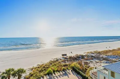 an aerial view of the beach at a resort at Pelican Walk 610 in Panama City Beach