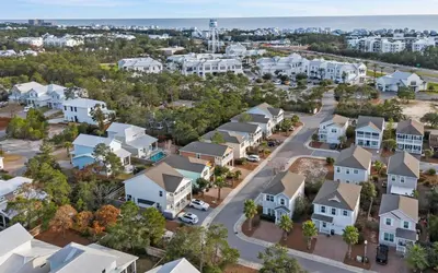 an aerial view of a residential neighborhood with houses at After Dune Delight by Oversee 30A in Inlet Beach