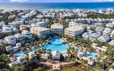 an aerial view of the resort with the ocean at Beach Dreamer by Oversee 30A in Seacrest