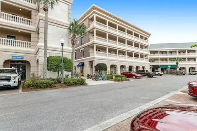 an empty street in front of a large building at Village of South Walton B248 by Oversee 30A in Inlet Beach