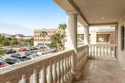 a balcony with a view of a parking lot at Village of South Walton B248 by Oversee 30A in Inlet Beach