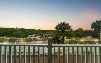 a view of a river from a balcony at Tucked-Away at Inlet Beach by Oversee 30A in Inlet Beach