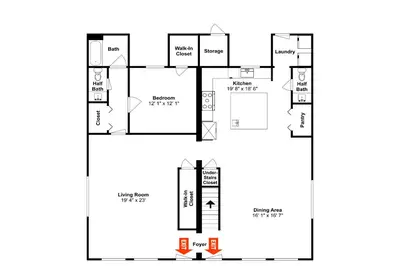 a floor plan of a house at Laguna Matata in Panama City Beach