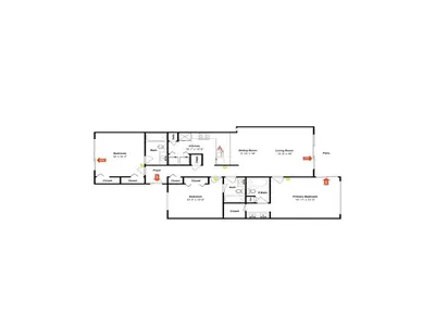 a floor plan of a house at Edgewater Villa #2601 in Panama City Beach