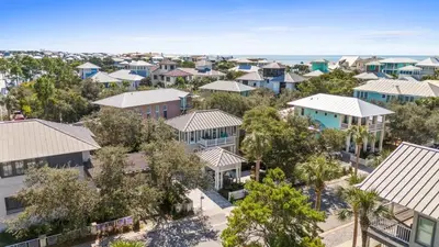 an aerial view of a city with houses at Carillon Beach House - Grits Carlton by Panhandle Getaways in Panama City Beach