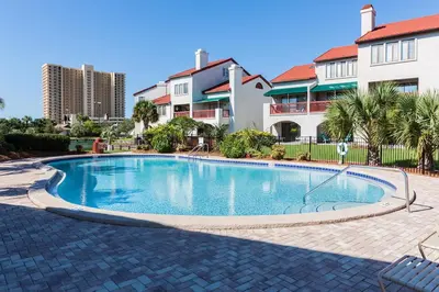 a swimming pool in the middle of a resort at St Thomas Square #1204C in Panama City Beach