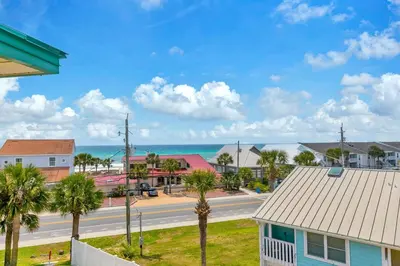 a view of the ocean from a house at The Palms A3 in Panama City Beach